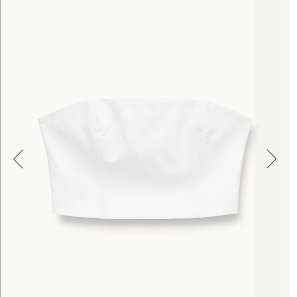 NWT Staud Nyla Top White Cropped - Picture 4 of 5